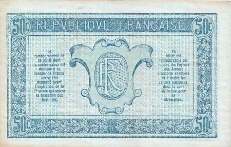 France 50 Centimes  Trésorerie aux armées  - 1917 E 0.378.429