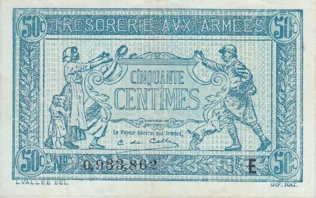 France 50 Centimes  Trésorerie aux armées  - 1917 E 0.933.862