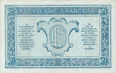 France 50 Centimes  Trésorerie aux armées  - 1917 E 0.933.862