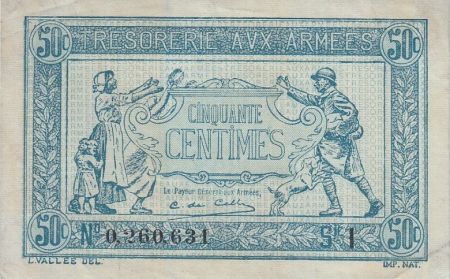 France 50 Centimes  Trésorerie aux armées  - 1917 I.0.260.631