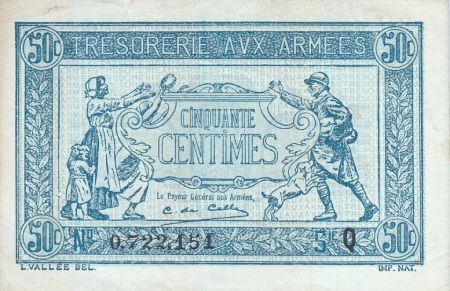 France 50 Centimes  Trésorerie aux armées  - 1917 Q 0.722.151