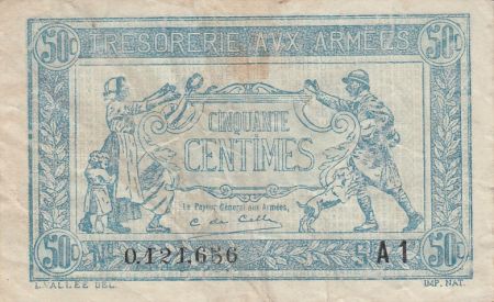 France 50 Centimes  Trésorerie aux armées  - 1919 A1 0.121.656