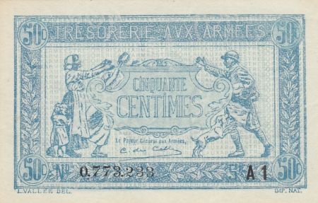 France 50 Centimes  Trésorerie aux armées  - 1919 A1 0.773.233