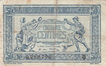 France 50 Centimes  Trésorerie aux armées  - 1919 U 0.290.796