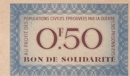France 50 Centimes Bon de Solidarité - Pétain - 1941-1942 - P.Neuf