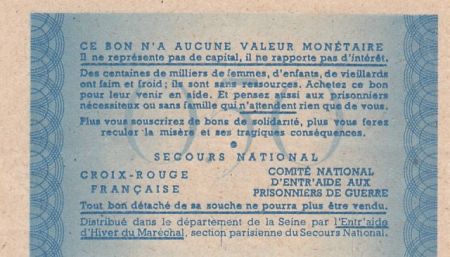 France 50 Centimes Bon de Solidarité - Pétain - 1941-1942 - SUP