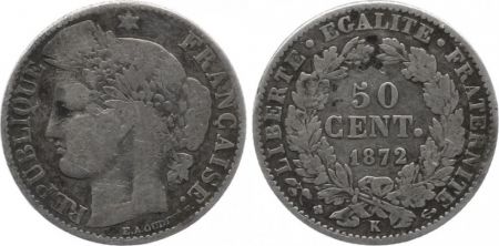 France 50 Centimes Cérès - III e République - 1872 K