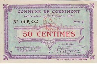 France 50 Centimes Cornimont