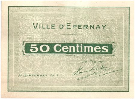 France 50 Centimes Épernay 2 cachets