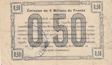 France 50 Centimes Fourmies - Deuxième série -  08/05/1916
