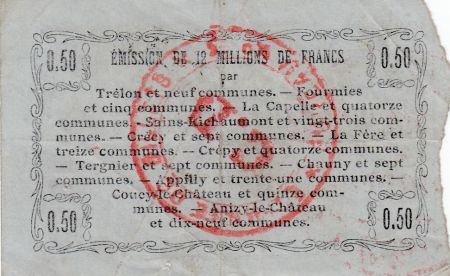 France 50 Centimes Fourmies - Série 32 - 08/05/1916