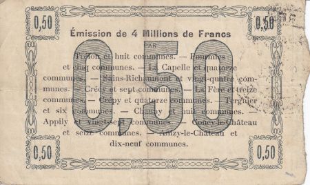 France 50 Centimes Fourmies Commune - 1915