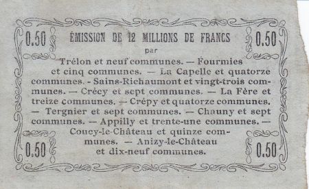 France 50 Centimes Fourmies Commune - 1916