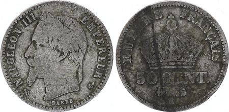 France 50 Centimes Francs Napoléon III - 1864  K Bordeaux