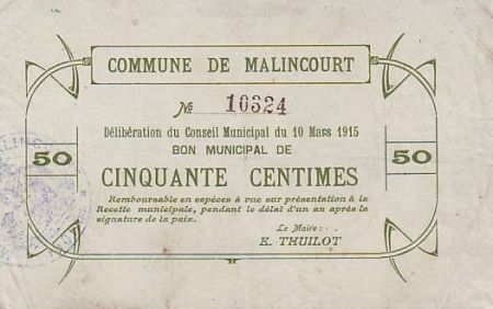 France 50 Centimes Malincourt