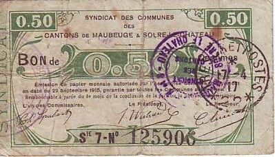 France 50 Centimes Maubeuge-Et-Solre