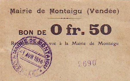 France 50 Centimes Montaigu