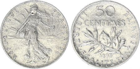 France 50 Centimes Semeuse - 1899 - Argent