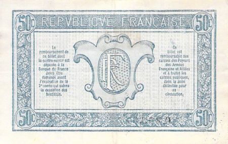 France 50 Centimes Trésorerie aux armées - 1917 Série A - TTB