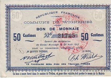 France 50 Centimes Wignehies