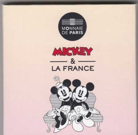 France 50 Euros Mickey - 2018 - Argent - Mickey et Minnie à Montmartre