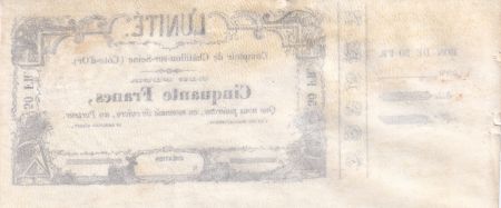 France 50 Francs - Banque de l\'Unité - 1870