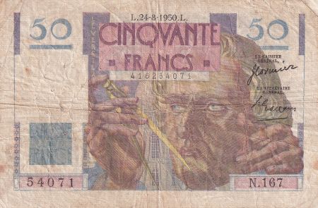 France 50 Francs - Le Verrier - 24-08-1950 - Série N.167 - F.20.16