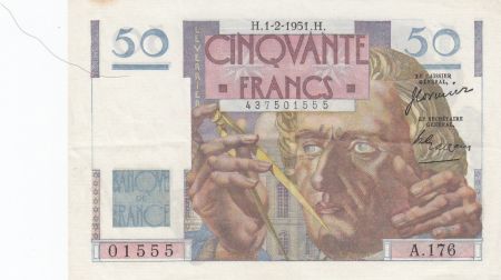 France 50 Francs - Le Verrier 01-02-1951 - Série A.176 - TTB