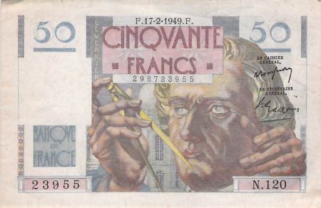 France 50 Francs - Le Verrier 17-02-1949 - Série N.120 - TTB