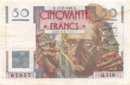 France 50 Francs - Le Verrier 17-02-1949 - Série Q.119 - TTB