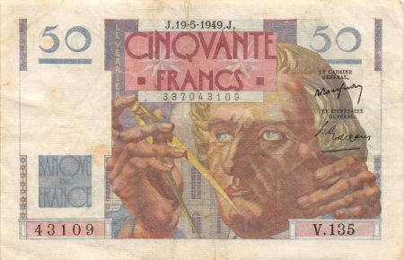 France 50 Francs - Le Verrier 19-05-1949 - Série V.135 - TTB