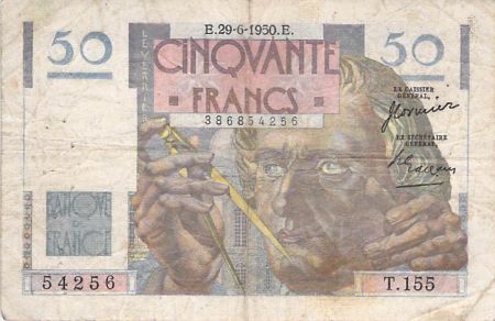 France 50 Francs - Le Verrier 29-06-1950 - Série T.155 - TB