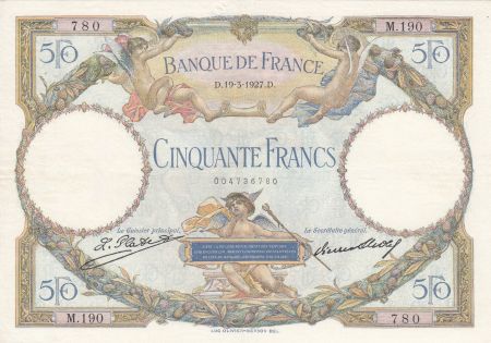 France 50 Francs - Luc Olivier Merson - 19-03-1927 - Série M.190
