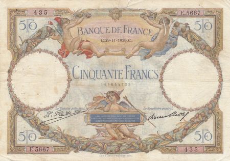 France 50 Francs - Luc Olivier Merson - 29-11-1929 - Série E.5667