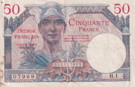 France 50 Francs - Mercure - Trésor Français - 1947 - Série H.1 - TTB - VF.31.1
