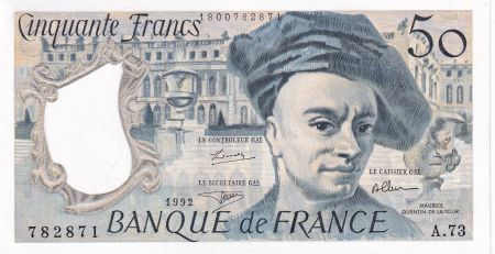 France 50 Francs - Quentin de la Tour - 1992 - Série A.73 - F.67.18