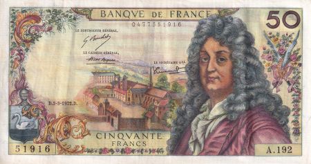 France 50 Francs - Racine - 02-03-1972 - Série A.192 - TTB+ - F.64.20