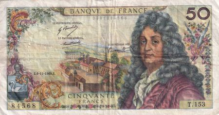 France 50 Francs - Racine - 06-11-1969 - Série T.153 - F.64.15