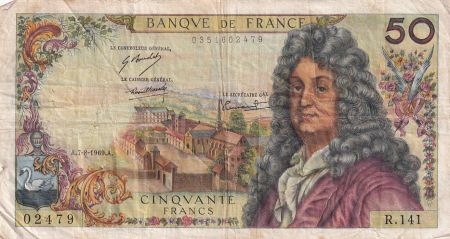 France 50 Francs - Racine - 07-08-1969  - Série R.141 - F.64.14