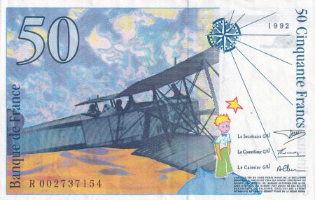 France 50 Francs - Saint-Exupéry - 1992 - Lettre R - SPL - F.72.01b