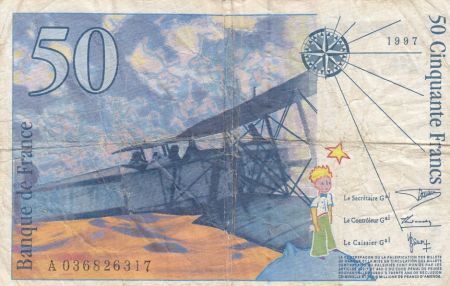 France 50 Francs - Saint-Exupéry - 1997 - Lettre A - F.73.04