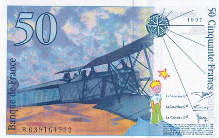 France 50 Francs - Saint-Exupéry - 1997 - Lettre B - F.73.04