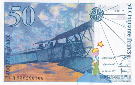France 50 Francs - Saint-Exupéry - 1997 - Lettre Q - F.73.04