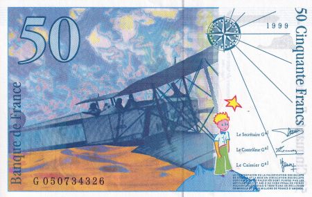 France 50 Francs - Saint-Exupéry - 1999 - Lettre G - NEUF - F.73.05