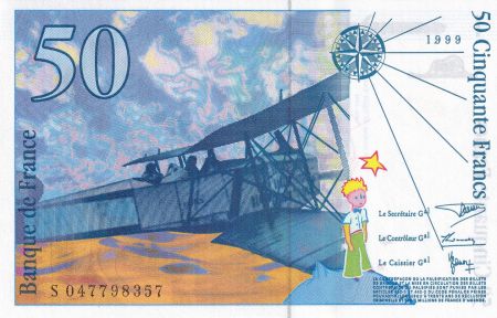 France 50 Francs - Saint-Exupéry - 1999 - Lettre S - F.73.05