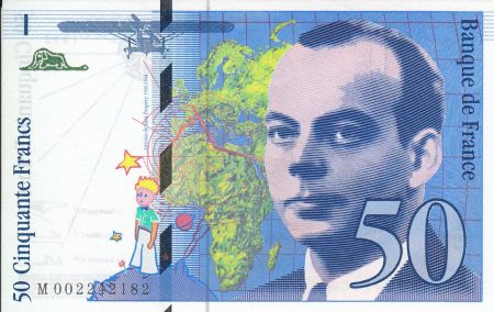France 50 Francs, Saint-Exupéry - 1992 - Série M. 002 - Sans mouton