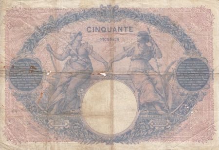 France 50 Francs Bleu et Rose - 04-04-1908 Série K.3435