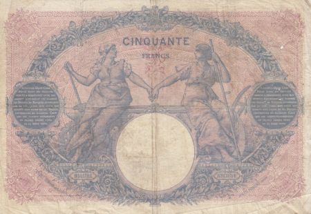 France 50 Francs Bleu et Rose - 14-09-1904 Série G.2582
