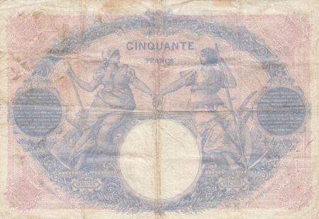 France 50 Francs Bleu et Rose - 15-01-1915 Série J.5825 - TB +