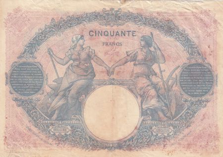 France 50 Francs Bleu et Rose - 21-08-1926 Série T.11972- TB